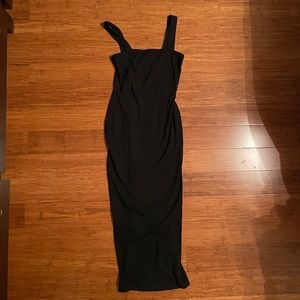 Ribbed Knit Midi Bodycon Dress